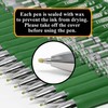 [24 Pens - Green Ink] Think2 Retractable Gel Pens. (24