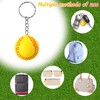 Funtery 24 Pack Softball Keychain Mini Foam Softball Keychain Softball