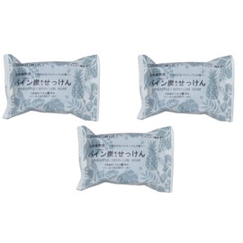 Petite Shop Missananas Pine Charcoal Soap, 3 Pieces