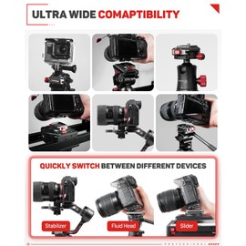 IFOOTAGE Action Camera Adapter Quick Release, Aluminum Tripod Mount Adapter, Quick Release Plate Compatible with GoPro/DJI Action Camera, Q38-RS