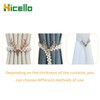 Hicello Silver Elk Curtain Tiebacks, Pair of Pearl Stretch Tie