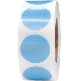 Baby Blue Color Coding Labels for Organizing Inventory 0.75 Inch Round Circle Dots 500 Total Adhesive Stickers On A Roll