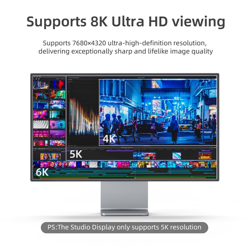 NEXHYPE DisplayPort to USB-C Cable 8K@60Hz, DP to Type-C Male