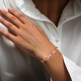 sunglnl Healthy Pregnancy Bracelet, Announcement Pregnancy Must Haves Beaded Bracelets Hope Spiritual Natural Stone Jewelry Gift For 1st Expecting Mom Pregnant Women Mothers Day Gift, Large, Stone, no