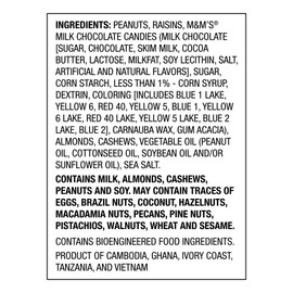 Mountain Trail Mix With Chocolate: Salted Peanuts, Raisins, Candies, Roasted Almonds, Cashews - Great Snack Snacking Food Treat, 26oz Jumbo Value Bag