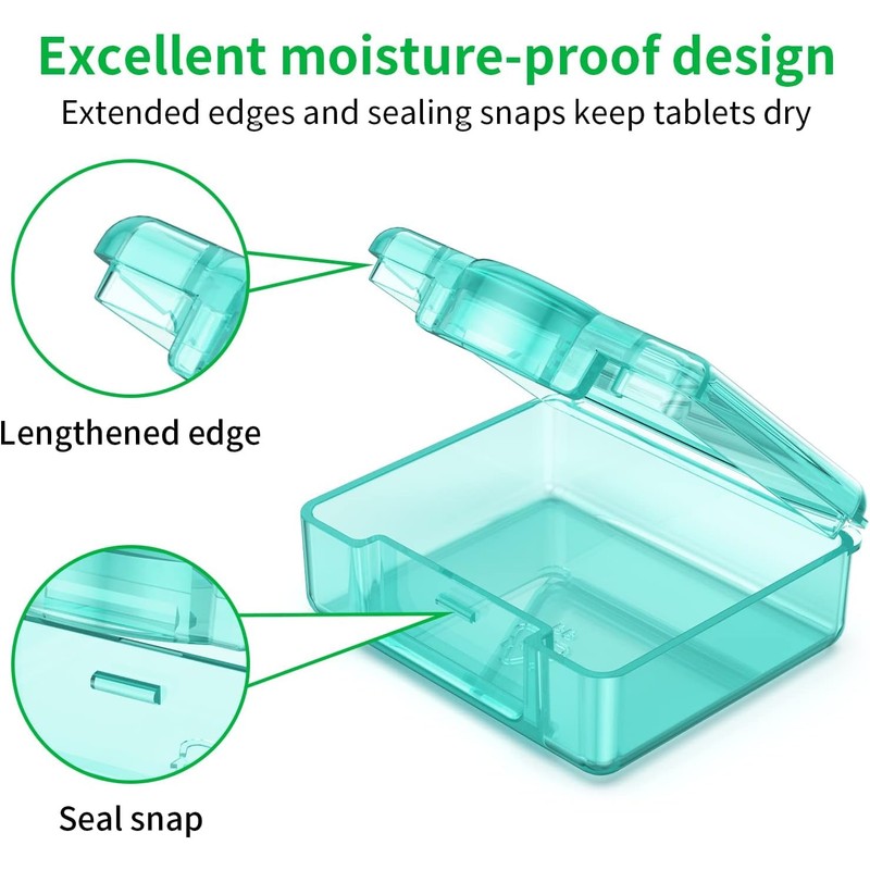 Small Pill Box 4 pcs,Cute Travel Pill Organizer Case Mini
