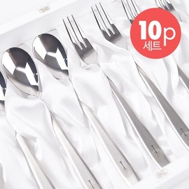 Hanil Stainless Happy Tree Teaspoon and Fork Set 10P / 한일스텐레스 해피트리 티스푼포크세트 10P