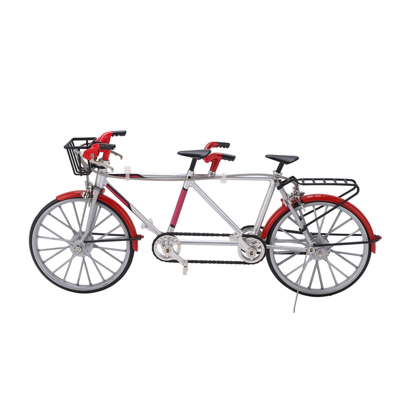 Tandem Mini Bicycle Model High Simulation Exquisite Details Alloy Bike