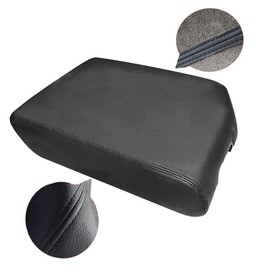 Center Console Lid Armrest Cover Leather Fit for Toyota Tundra 2007-2011 2012-2013 Bucket Seat Black Leather Part Only