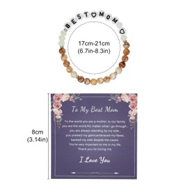 CHEERYMAGIC Gifts for Mum, Beaded Bracelet Gifts for Women Best Mum Gifts from Daughter Son Mummy Gifts Mothers Day Gifts Jewellery Presents for Mom Grandma Birthday Christmas Graduation A7ZHMMSL
