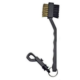 Longridge Adult 2 WAY Golf BRUSH and KEYRING - 2 Way Brush and Keyring - - Black,