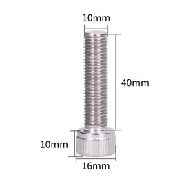 Walfront 4Pcs M10 Hex Bolt Socket Head Hex Socket Bolt ?A2 Stainless Steel 1.25mm Fine Pitch Machine Fastener Hardware(M10*20), Bit Head Set (M10*40)