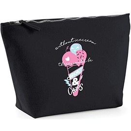 Hippowarehouse Without ice cream there would be darkness and chaos printed make up cosmetic wash bag 18x19x9cm