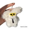 TQUXNGA Schöner Plüsch-Sonnenbrillen-Anhänger, Plüsch-Ornament, Anhänger, Auto-Schlüsselanhänger, Rucksack-Dekoration, Taschenanhänger, Siehe ausführliche