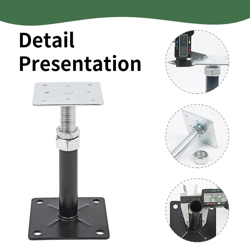 4 Pack Adjustable Floor Jacks, 9"-13" House Jack Posts, Floor