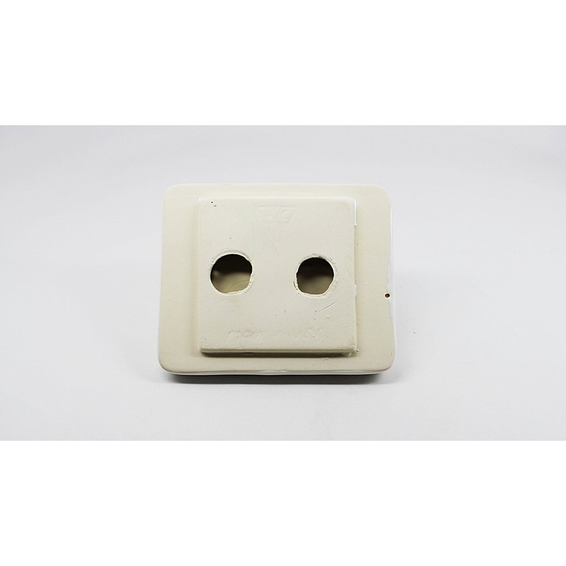 Tenedos Glazed Ceramic Bathroom Toilet Paper Holder Accessory (White)