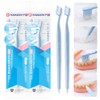 YANDY Denture Brush Dual Head - Soft Bristle Toothbrush for