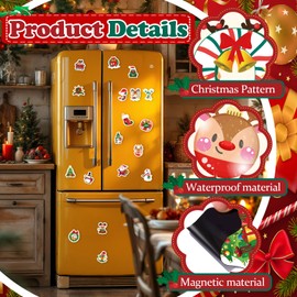 26Pcs Christmas Cruise Door Magnets Decorations,Xmas Cruise Ship Door Decor Magnetic Stickers Decorative for Merry Christmas Carnival Party Refrigerator Fridge Car Kitchen Garage Cabin Door Dishwasher