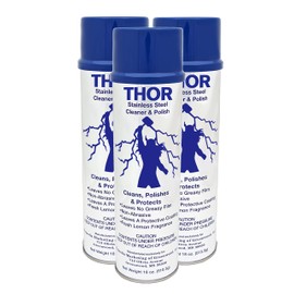 Thor 18 Oz Stainless Steel Cleaner & Polish: Clean and Polish Stainless Steel Appliances Including Brass, Copper, Aluminum, Formica and Porcelain Surfaces (3)