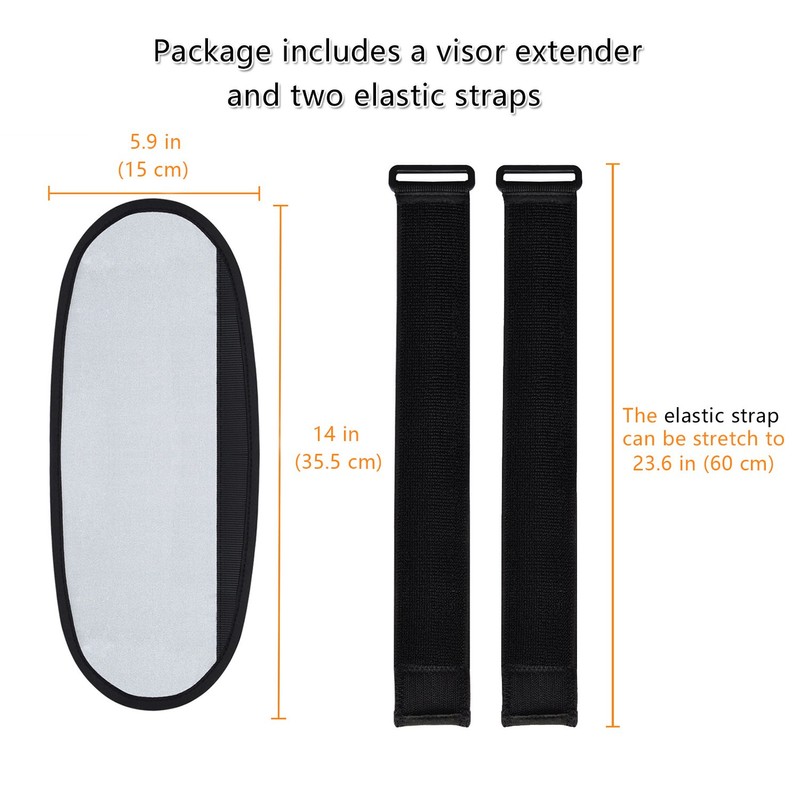 WANPOOL Anti-Glare Anti-Dazzle Vehicle Visor Sunshade Extender Sun Blocker for