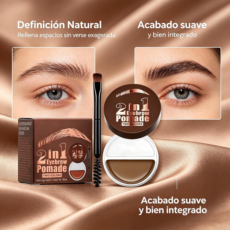 Bluemega Crema de Cejas Bicolor 2 en 1 y Gel