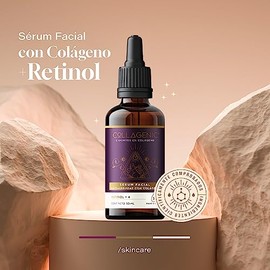 Collagenic | Serum Antiarrugas con Retinol, Colágeno y Baba De Caracol | Mejora la Firmeza y Textura de la Piel, Hidrata, Suaviza e Ilumina| Con Inositol, Vitamina E y Ácido Hialurónico |Serum de Noche | 50 ml