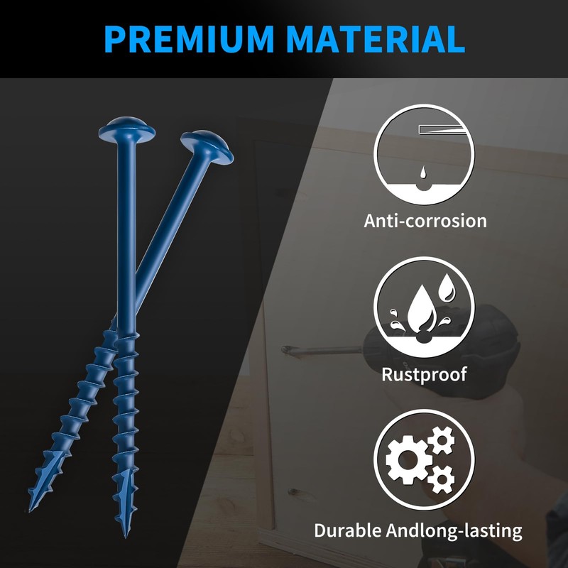 Pocket Hole Screws 2-1/2 Inch, FIXLINK Pocket Screws #8 X
