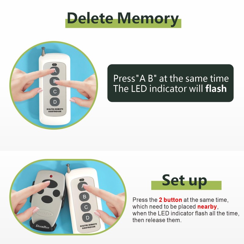 433.92 Mhz Cloning Remote Control Keychain, extendable Antenna,500m Control Distance,Universal