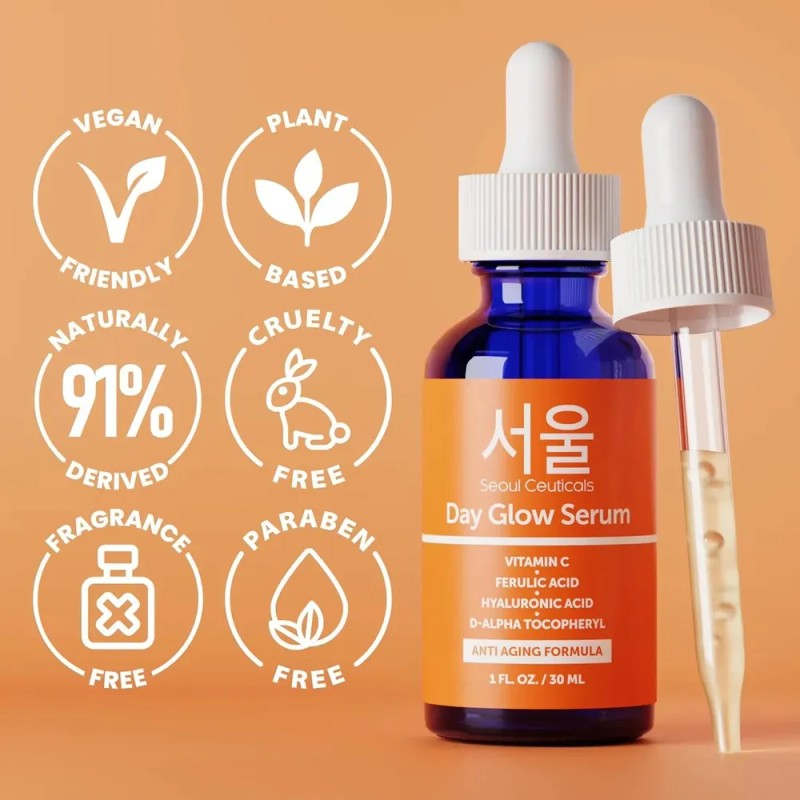 Sérum Coreano De Ácido Hialurónico Con 20% De Vitamina C