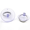 JianLing 20pcs Plastic Suction Cup with Ring Transparent Key Ring
