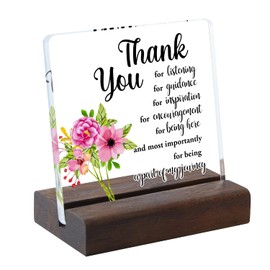 Thank You Gift for Women, Inspirational Gifts, Leaving Job Gifts Farewell Gift, Appreciation Gifts for Friends Nurse Teacher Keepsake - Clear Acrylic Desk Decorative Sign