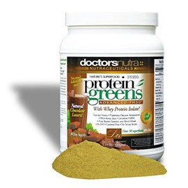 PH50 Protein Greens Drink with Certified Organic Ingredients by Doctors Nutra Nutraceuticals, 1.19 Pounds (540 Grams) 50 Superfoods, Digestive Enzymes, Natural Chocolate Flavor