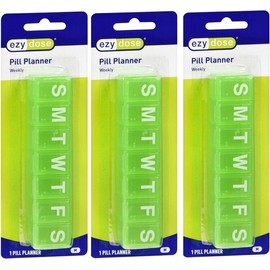 EZY DOSE Weekly (7-Day) Pill Organizer (3 Pack)