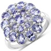 2.70 Carat Genuine Tanzanite .925 Sterling Silver Ring