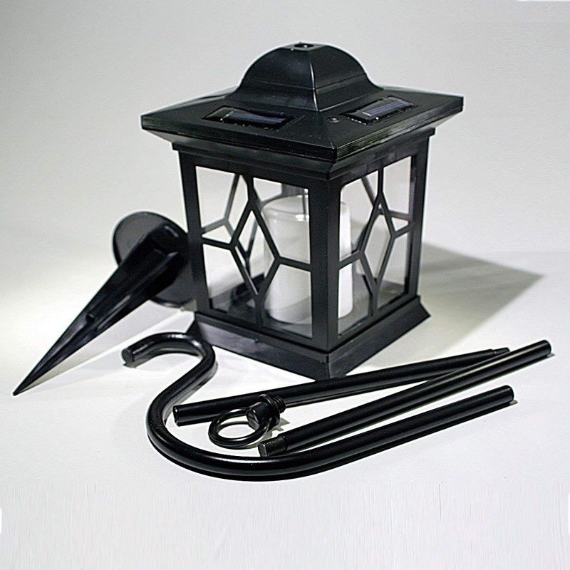 Star 477-20 LED-Solarlaterne, 1-teilig,ca. 58 cm x 14,5 cm, schwarz