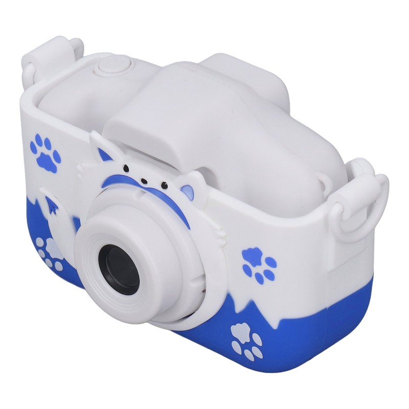 Kids Camera Small Portable Blue Children's Cute Cartoon Fox Shape