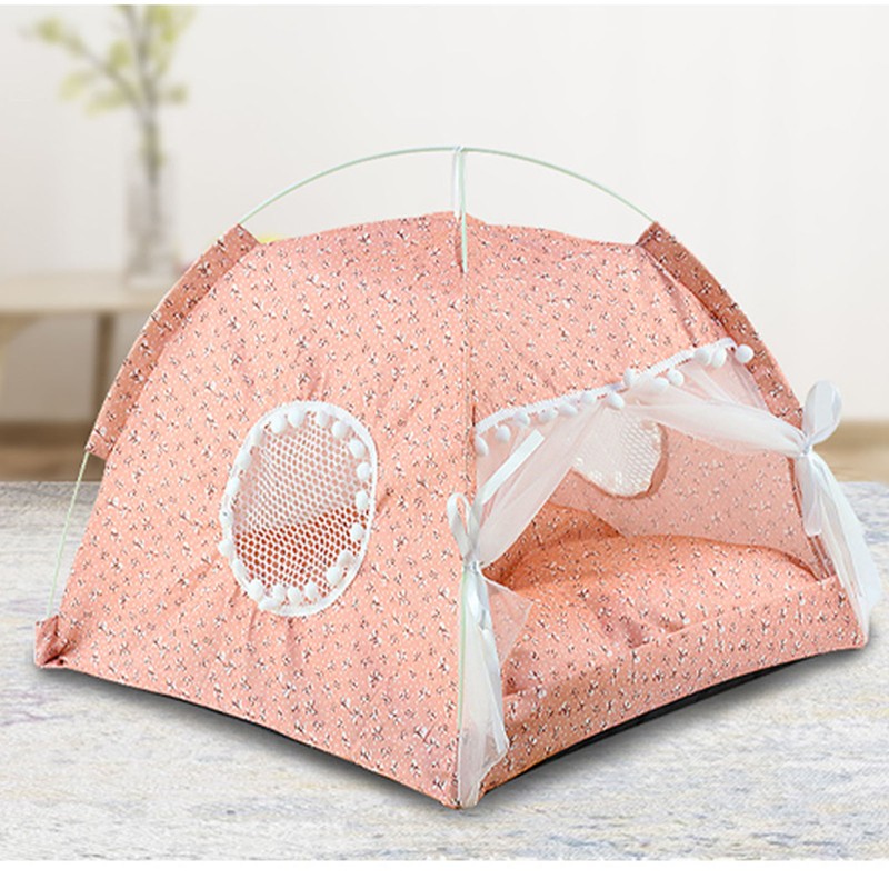 Indoor Pet Tent Detachable Washable Soft Warm Prevent Slip Cute