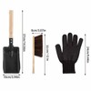 Fireplace Ash Shovel Brush Set Coal Hearth Clean Tools for