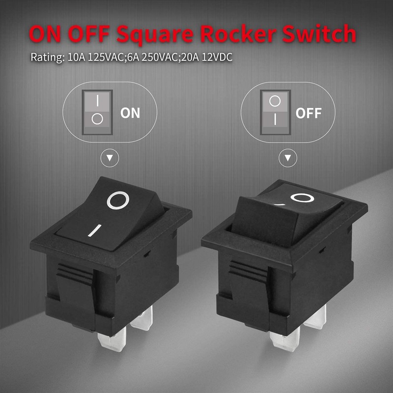 DaierTek Mini ON and Off Rocker Switch 12V 20A T85