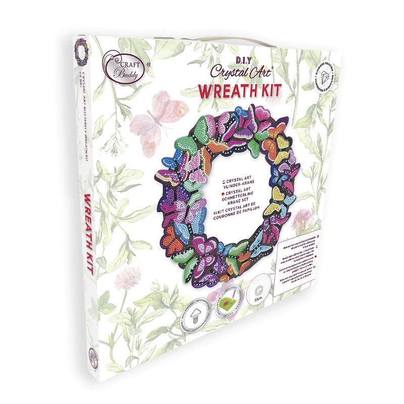 Craft Buddy Crystal Art 5D Diamond Painting Wreath Kit ~