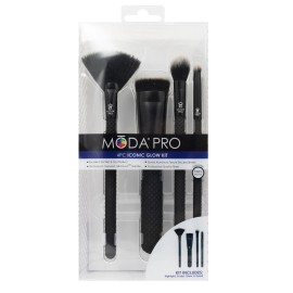 MODA PRO 4 PC ICONIC GLOW KIT BRUSH SET~ FREE SHIPPING