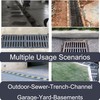 MASSLUNT Cast Iron Drain Grate, 20x20 Outdoor Drain Cover, C