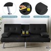 Yaheetech Convertible Sofa Bed Adjustable Fabric Couch Sleeper Modern Recliner