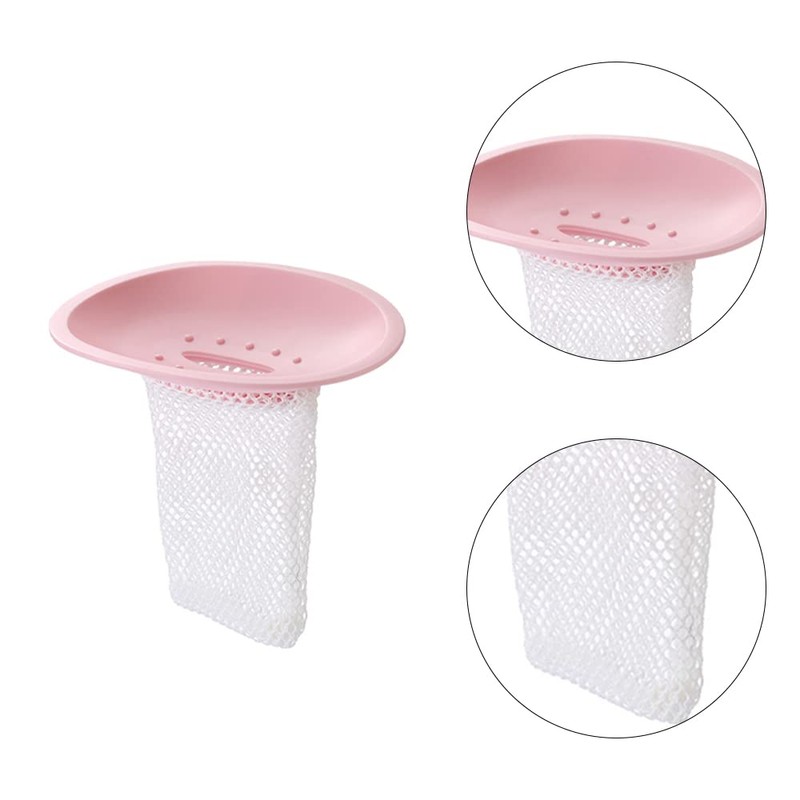 Net Bag Soap Box Self Draining Soap Dish Multifunction Soap