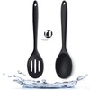 Armrouns 2PCS Silicone Nonstick Spoons, Heat Resistant, BPA Free, Ergonomic,