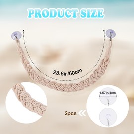 Hermit Crab Climbing Rope, 2Pcs Hermit Crab Climbing Jute Rope,Hermit Crab Jute Rope with Suction Cup Hooks,Hermit Crab Rope Hermit Crab Climbing Jute Rope with Hooks,Hermit Crab Climb Rope with Hooks