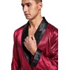 Tony & Candice Men's Satin Robe Lightweight Long Sleeve Silk