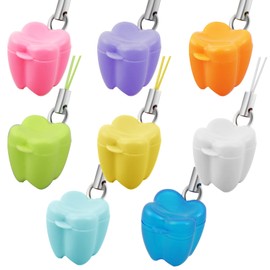 Ioffersuper 50-Piece Tooth Saver Necklaces, Tooth Necklace Little Box for Lost Teeth, Milk Teeth Storage Cases for Children Tooth Fairy Bag School Classroom Party Supply, Plastic, No Gemstone