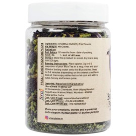 Blue Butterfly Pea Flower Tea/Brain Stimulant Rich in, 40 Gm (1.41 OZ)