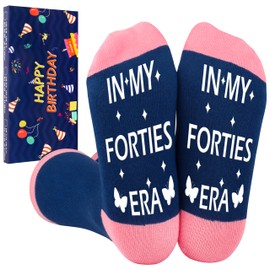 Belloxis 40th Birthday Gifts for Women Grip Socks Cosy Socks for Women Cotton Socks Crew Socks